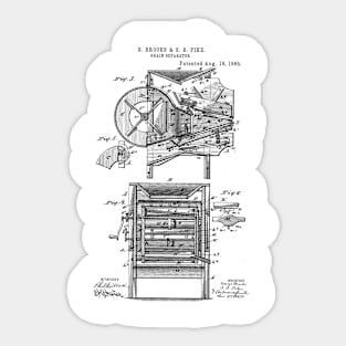 Grain Separator Vintage Retro Patent Hand Drawing Funny Novelty Gift Sticker